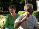 Parents of the groom, Todds parents Merna and Bernie during the Rehearsal.